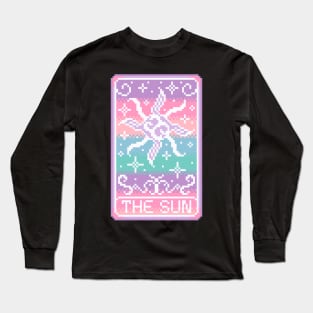 Tarot Card The Sun Pixel Art Long Sleeve T-Shirt